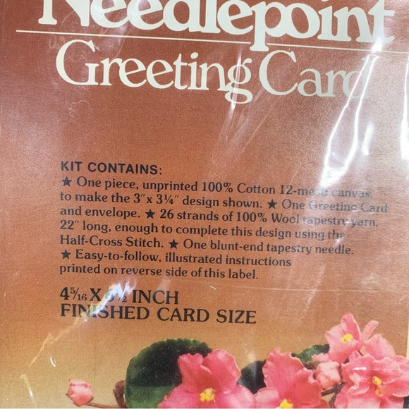 Violet Needlepoint Card Kit - Picture 2 of 4